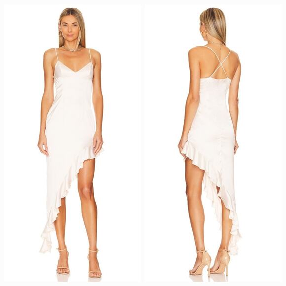 MORE TO COME Milly Asymmetrical Dress in Ivory Small - Picture 1 of 10